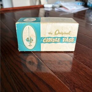 The Original Candle Vase In Box - Flower Frog Vintage